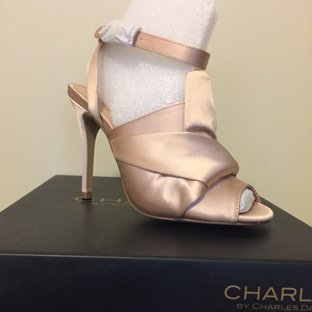 Satin Charles by Charles David Wrap Heels NIB